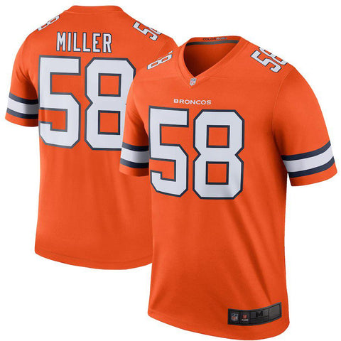 Men's Denver Broncos Von Miller Orange Color Rush Legend Jersey