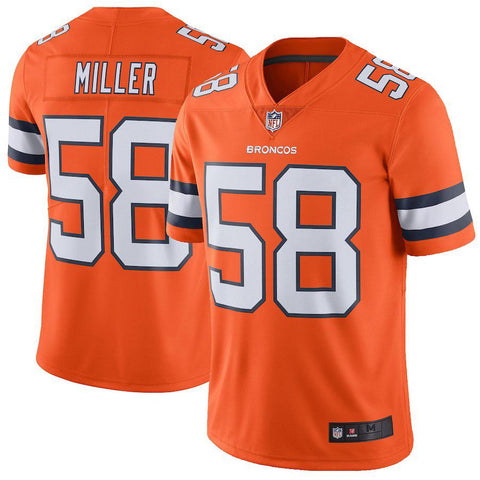 Men's Denver Broncos Von Miller Orange Vapor Untouchable Color Rush Limited Player Jersey