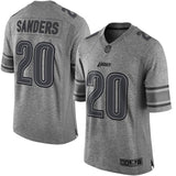 Men's Detroit Lions Barry Sanders Gray Retired Gridiron Gray II Limited Jersey