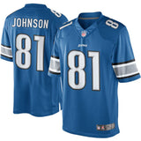 Men's Detroit Lions Calvin Johnson Light Blue Team Color Limited Jersey