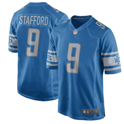 Men's Detroit Lions Matthew Stafford Blue 2017 Game Jersey