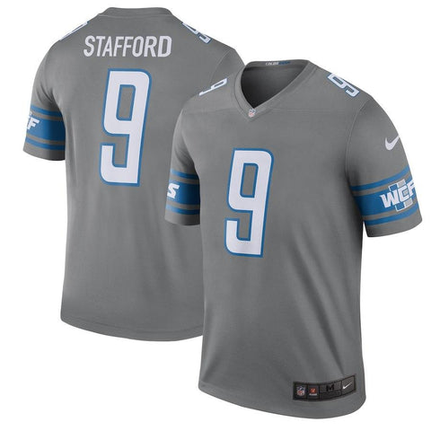 Men's Detroit Lions Matthew Stafford Steel 2017 Color Rush Legend Jersey