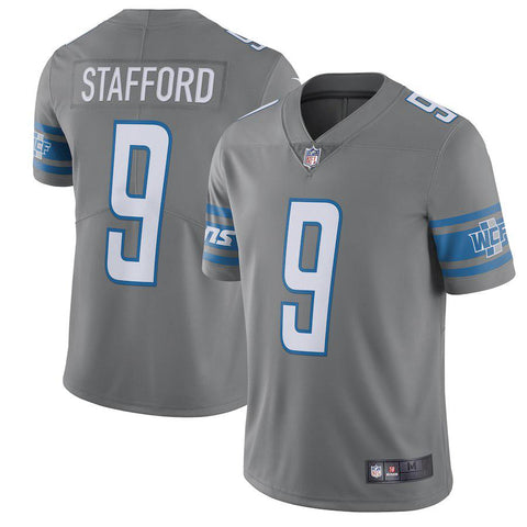 Men's Detroit Lions Matthew Stafford Steel Vapor Untouchable Color Rush Limited Player Jersey