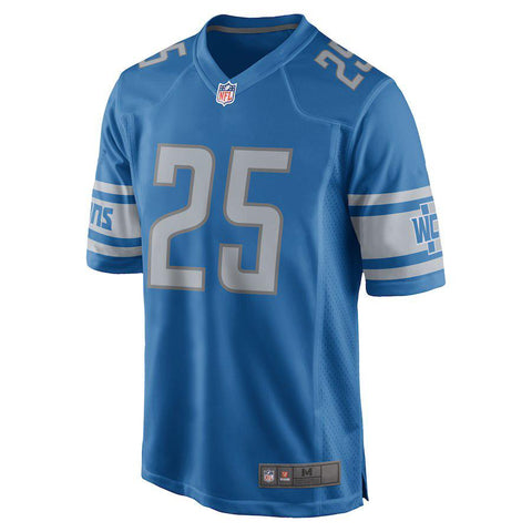 Men's Detroit Lions Theo Riddick Blue 2017 Game Jersey