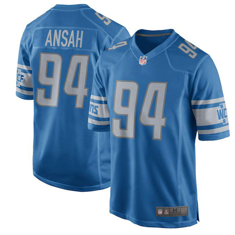 Men's Detroit Lions Ziggy Ansah Blue 2017 Game Jersey