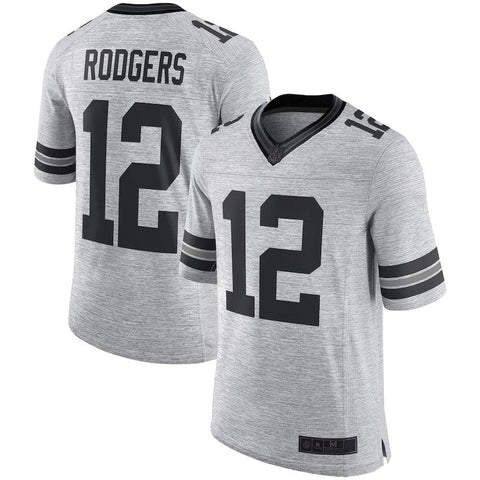 Men's Green Bay Packers Aaron Rodgers Gray Gridiron Gray II Limited Jersey