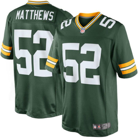 Men's Green Bay Packers Clay Matthews Green Team Color Limited Jersey