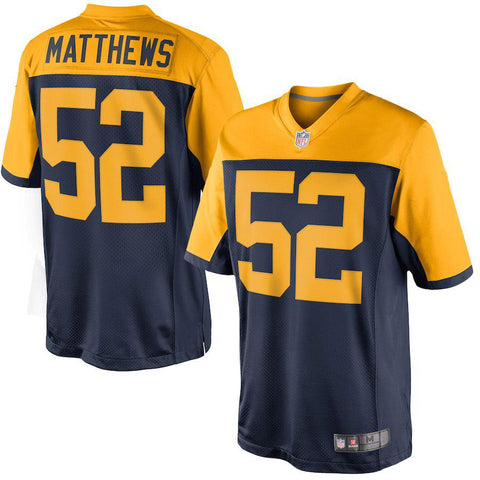 Men's Green Bay Packers Clay Matthews BLUE Team Color Limited Jersey