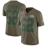 Men's Green Bay Packers Clay Matthews Olive Salute To Service Limited Jersey