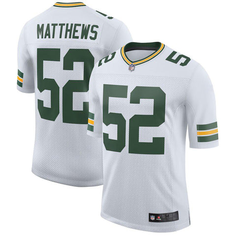 Men's Green Bay Packers Clay Matthews White Classic Limited Player Jersey