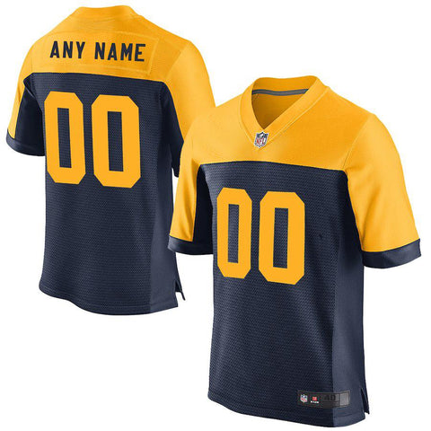 Men's Green Bay Packers Navy Blue Elite Custom Alternate Jersey
