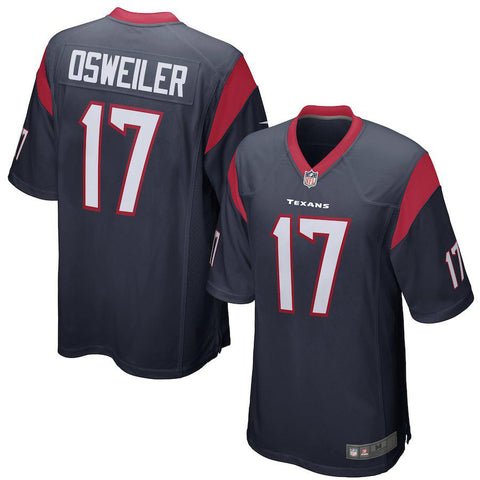 Men's Houston Texans Brock Osweiler Navy Game Jersey