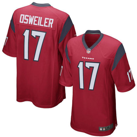 Men's Houston Texans Brock Osweiler Red Game Jersey
