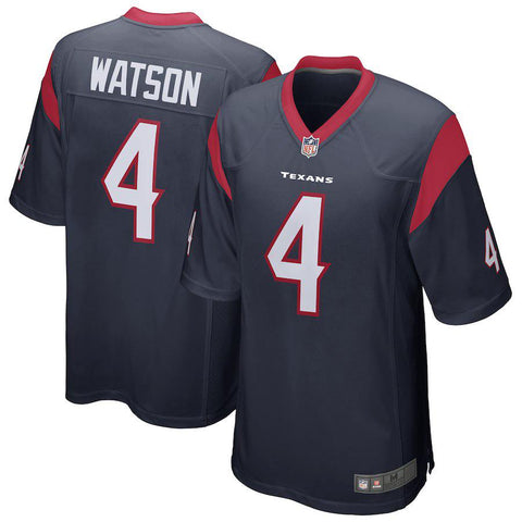 Men's Houston Texans Deshaun Watson Navy Game Jersey