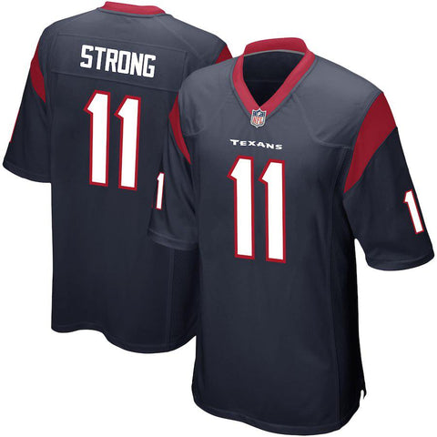 Men's Houston Texans Jaelen Strong Navy Game Jersey