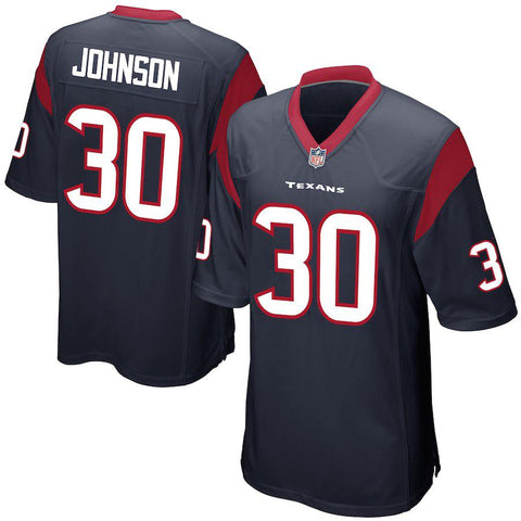 Men's Houston Texans Kevin Johnson Nike Navy Game Jersey