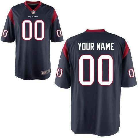 Men's Houston Texans Navy Custom Game Jersey