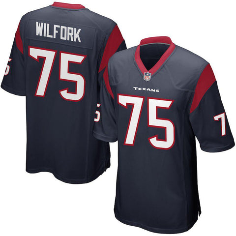 Men's Houston Texans Vince Wilfork Navy Blue Game Jersey