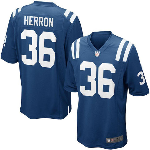 Men's Indianapolis Colts Dan Herron Royal Blue Game Jersey