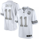 Men's Kansas City Chiefs Alex Smith  White Platinum Limited Jersey