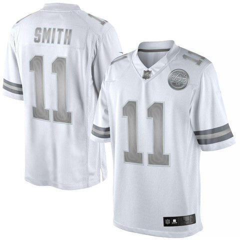 Men's Kansas City Chiefs Alex Smith  White Platinum Limited Jersey