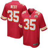 Men's Kansas City Chiefs Charcandrick West  Red Game Jersey