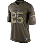 Men's Kansas City Chiefs Jamaal Charles Green Salute To Service Limited Jersey