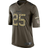Men's Kansas City Chiefs Jamaal Charles Green Salute To Service Limited Jersey
