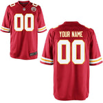 Men's Kansas City Chiefs Red Custom Game Jersey