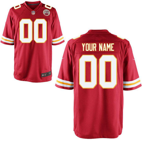 Men's Kansas City Chiefs Red Custom Game Jersey