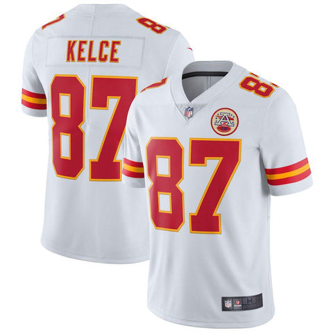 Men's Kansas City Chiefs Travis Kelce  White Vapor Untouchable Limited Player Jersey