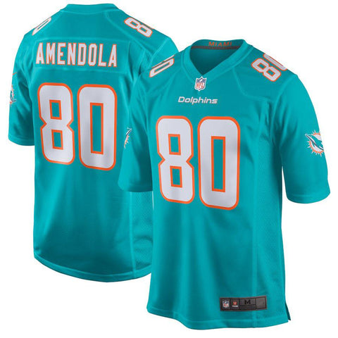 Men's Miami Dolphins Danny Amendola  Aqua New 2018 Game Jersey