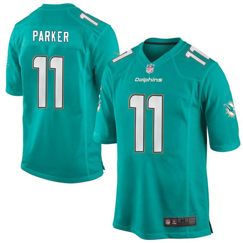 Men's Miami Dolphins DeVante Parker Aqua Game Jersey