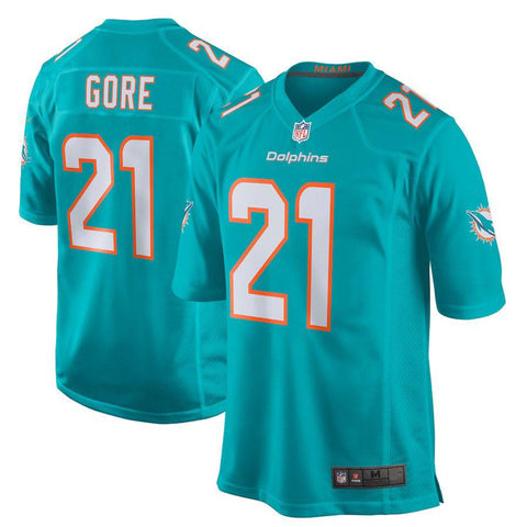 Men's Miami Dolphins Frank Gore Aqua New 2018 Game Jersey