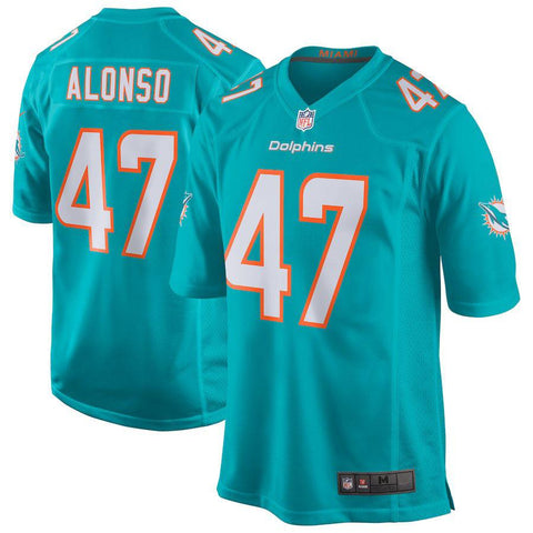 Men's Miami Dolphins Kiko Alonso  Aqua New 2018 Game Jersey