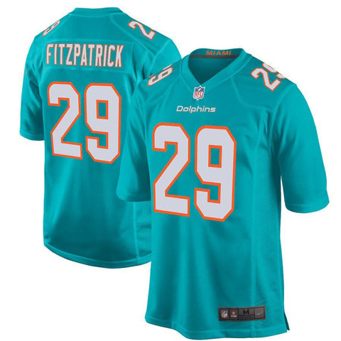 Men's Miami Dolphins Minkah Fitzpatrick Aqua 2018 NFL Draft First Round Pick Game Jersey