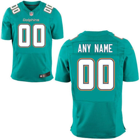 Men's Miami Dolphins  Aqua Custom Elite Jersey