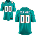 Men's Miami Dolphins  Aqua Custom Game Jersey