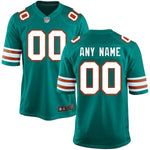 Men's Miami Dolphins Aqua Customized Throwback Jersey