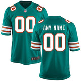 Men's Miami Dolphins Aqua Customized Throwback Jersey