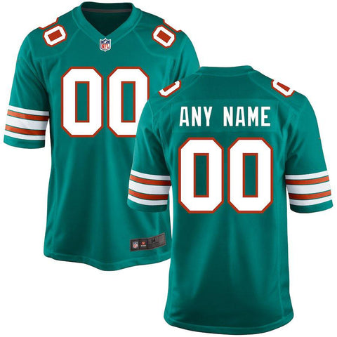 Men's Miami Dolphins Aqua Customized Throwback Jersey