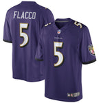 Mens Baltimore Ravens Joe Flacco Purple Limited Jersey