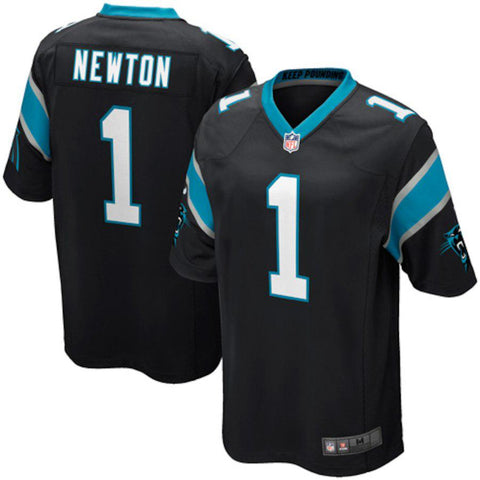 Mens Carolina Panthers Cam Newton Black Game Jersey
