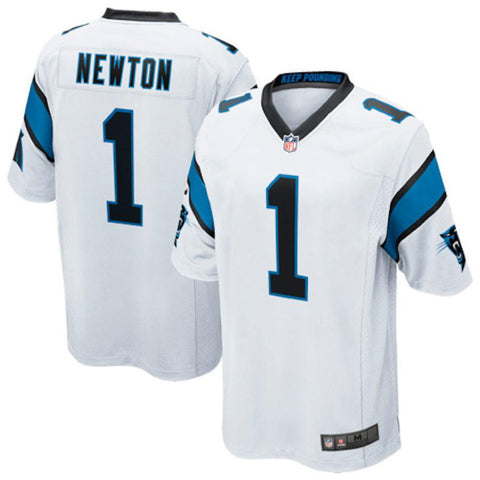 Mens Carolina Panthers Cam Newton White White Game Jersey