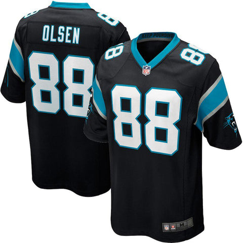 Mens Carolina Panthers Greg Olsen Black Game Jersey
