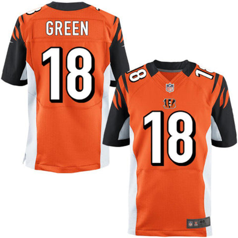 Mens Cincinnati Bengals AJ Green Orange Elite Jersey