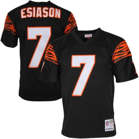 Mens Cincinnati Bengals Boomer Esiason Mitchell & Ness Black 1989 Retired Player Vintage Jersey