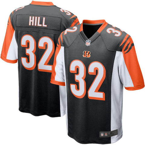 Mens Cincinnati Bengals Jeremy Hill Black Game Jersey