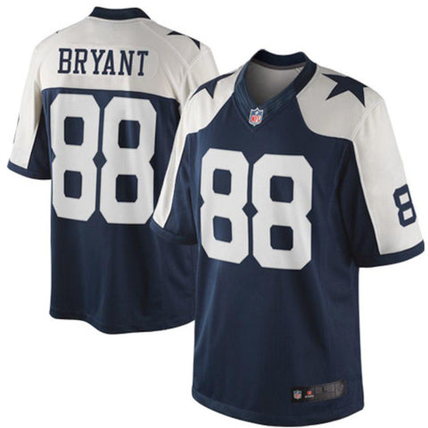 Mens Dallas Cowboys Dez Bryant Navy Blue Throwback Limited Jersey