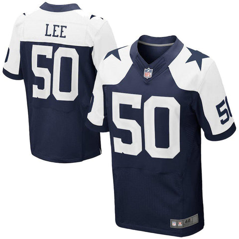 Mens Dallas Cowboys Sean Lee Navy Blue Elite Throwback Jersey